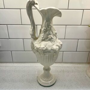 Elegant White Ceramic Pitcher